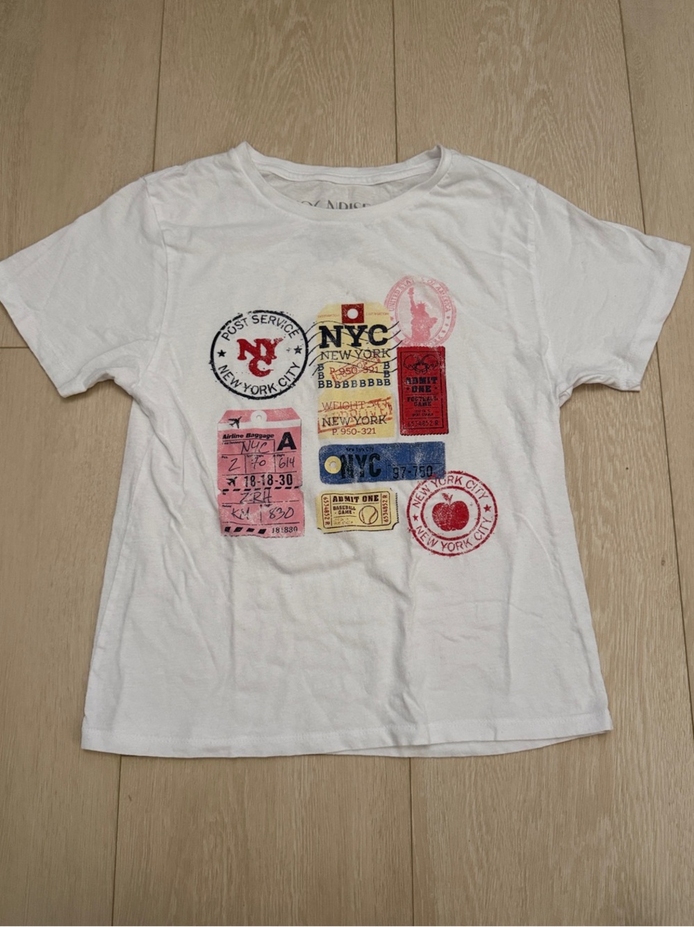 ✨Moonrise Kids White NYC Badge Graphic Tee
